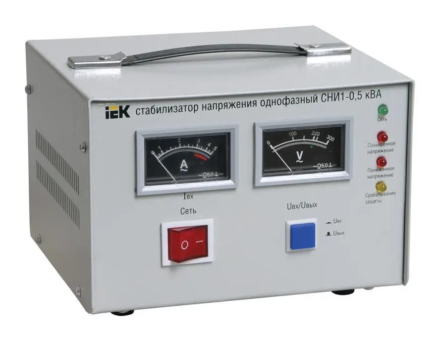 Стабилизатор напряжения IEK СНИ1,  0.4кВт серый [ivs10-1-00500]